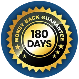 Red Boost 180-day money back guarantee badge